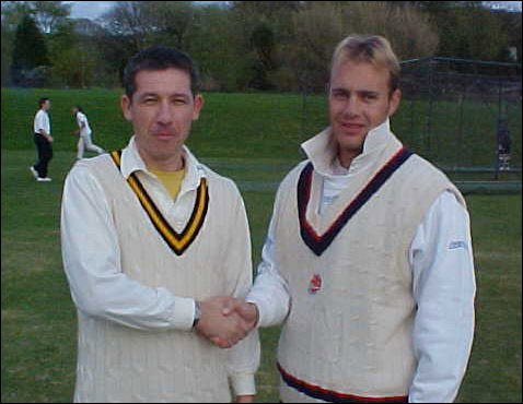 First team captain Damian Clarke with Andre