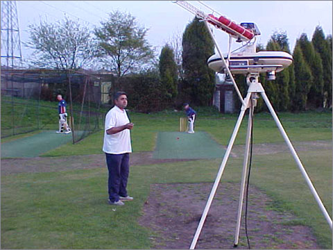 the bowling machine