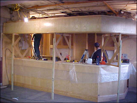 the bar and its new top