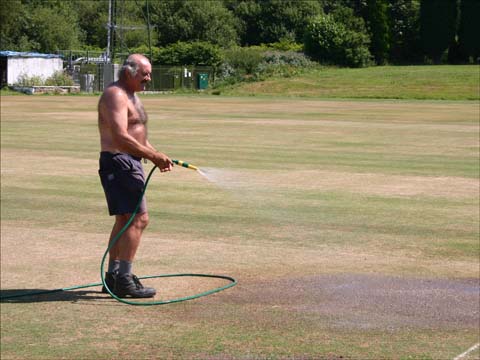 watering the wicket