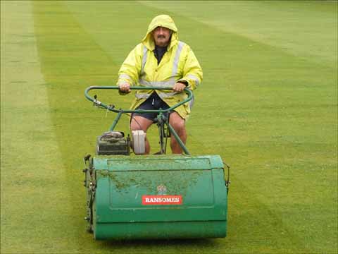 Ian on the mower