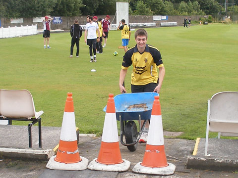 Wheel barrow man