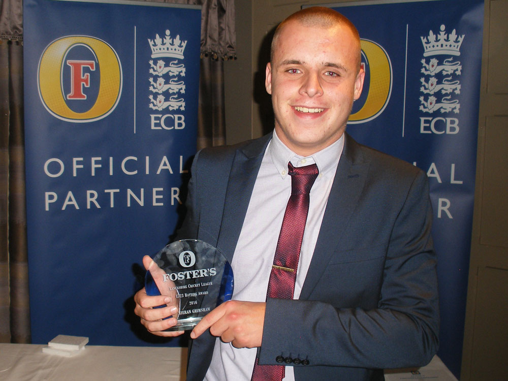 Keiren with his award